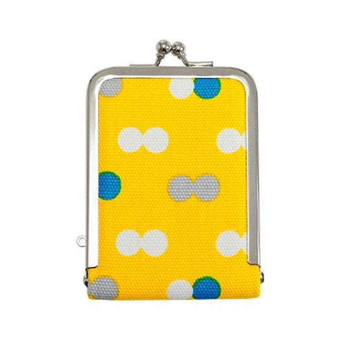 がま口立て鏡（小）【帆布・にこだま柄】 