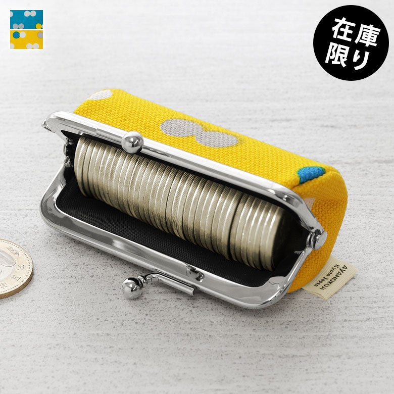 TAWARA型がま口コインケース【帆布・にこだま柄】