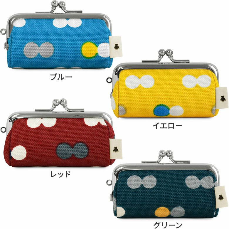 在庫商品】TAWARA型がま口コインケース【帆布・にこだま柄】 [M便 1/6