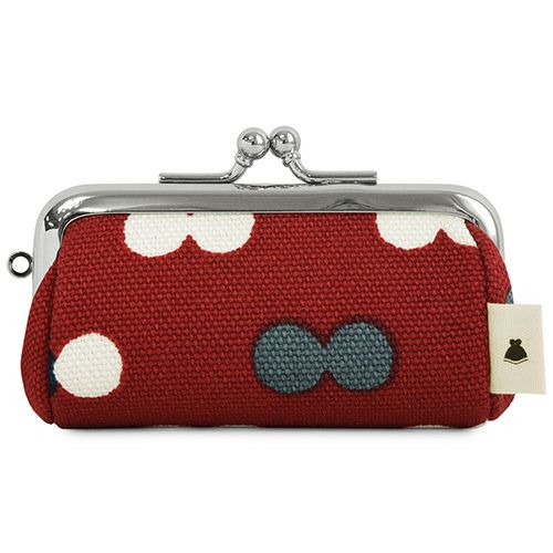 TAWARA型がま口コインケース【帆布・にこだま柄】