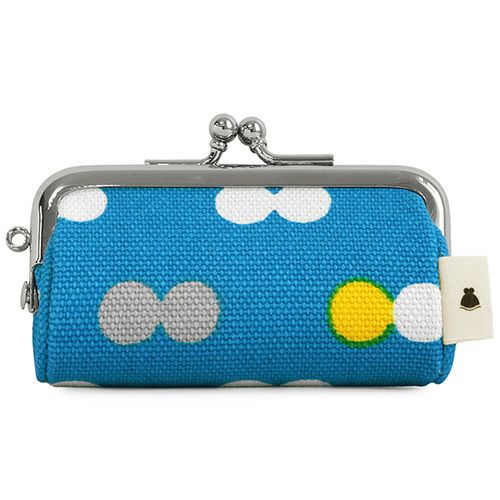 TAWARA型がま口コインケース【帆布・にこだま柄】