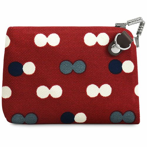 天溝がま口ウォレット【帆布・にこだま柄】