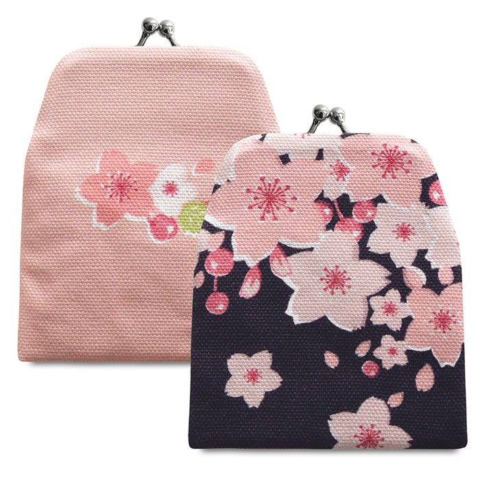 がまポチ袋【帆布 定番柄】 桜（さくら）