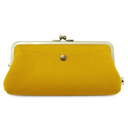 角丸親子がま口長財布【帆布・無地】