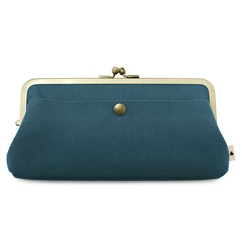 角丸親子がま口長財布【帆布・無地】