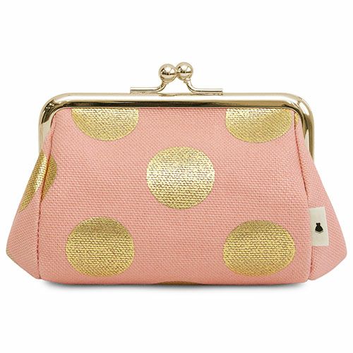 TAWARA型がま口コスメポーチ（小）【HAKUドット】 