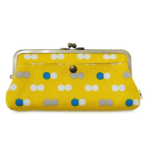 角丸親子がま口長財布【帆布・にこだま柄】