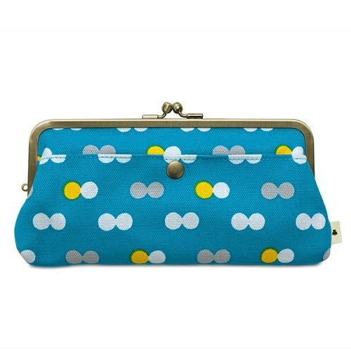 角丸親子がま口長財布【帆布・にこだま柄】