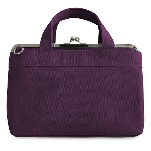 がま口手提げバッグ【帆布・無地/水玉/唐草】