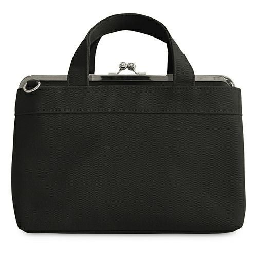 がま口手提げバッグ【帆布・無地/水玉/唐草】