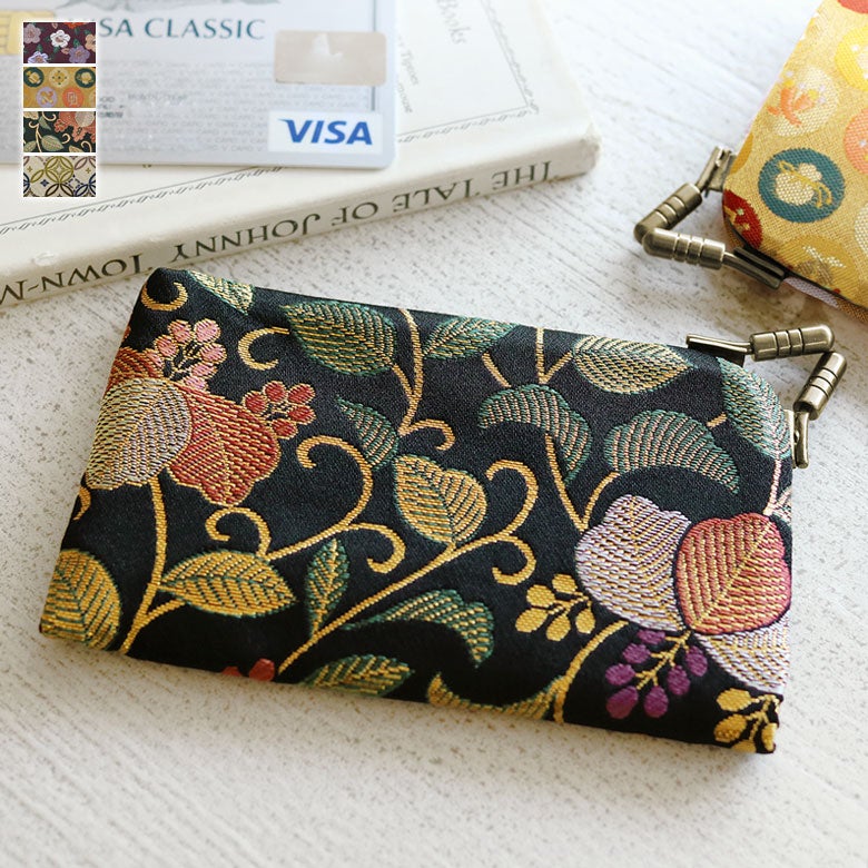 在庫商品】仕切り付きがま口カードケース【金襴】 [M便 1/6] | がま口