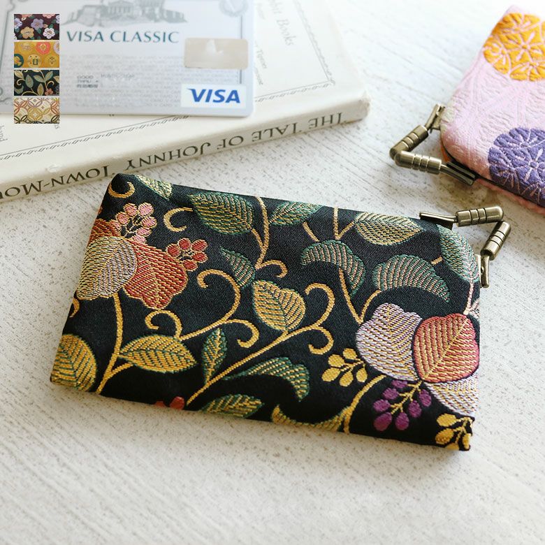 仕切り付きがま口カードケース【金襴】メインイメージ