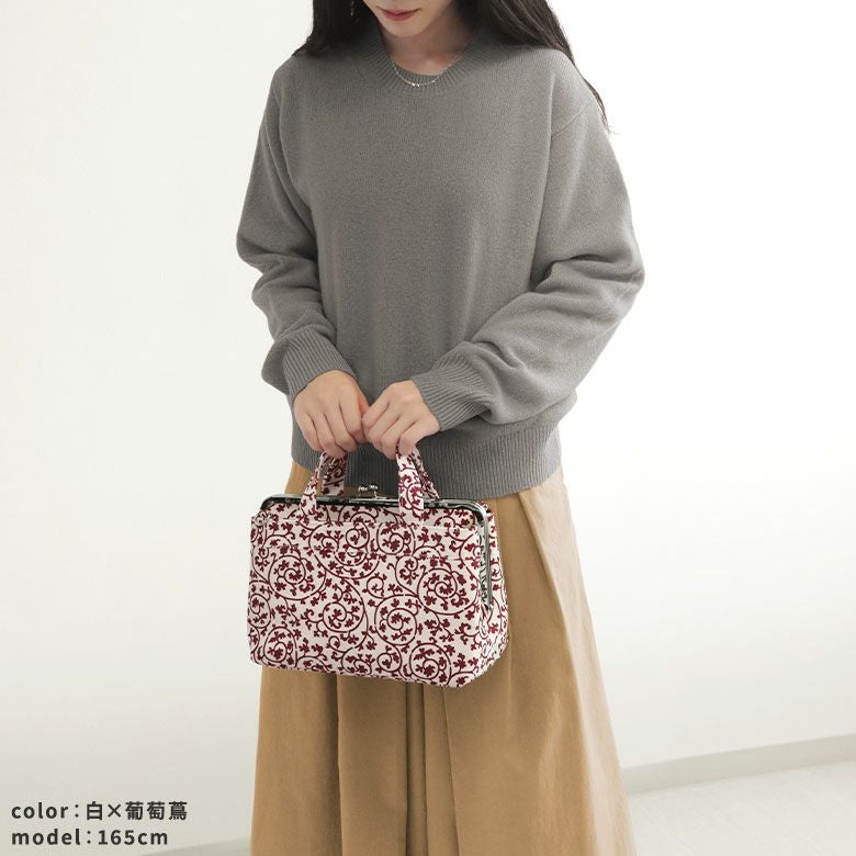 在庫商品】がま口手提げバッグ【帆布・蛸唐草】 | がま口の専門店