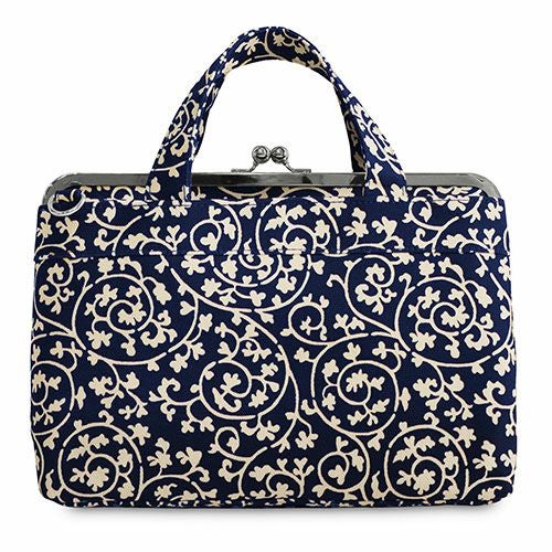 在庫商品】がま口手提げバッグ【帆布・蛸唐草】 | がま口の専門店