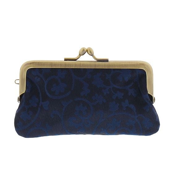 鏡付きがま口リップケース【蛸唐草金襴】