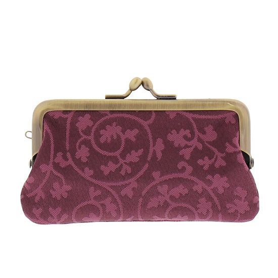 鏡付きがま口リップケース【蛸唐草金襴】鏡付きがま口リップケース【蛸唐草金襴】