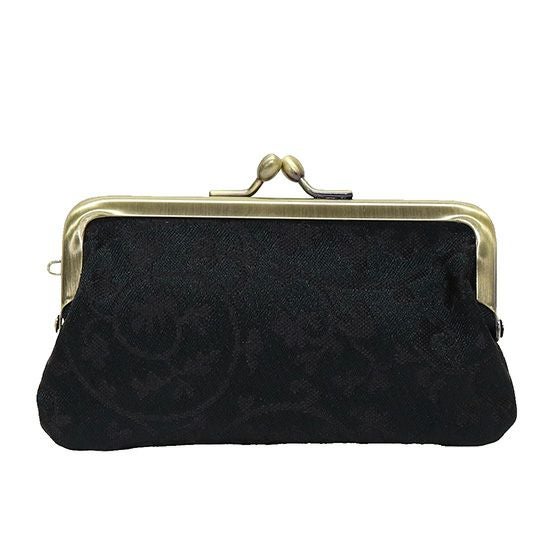 鏡付きがま口リップケース【蛸唐草金襴】