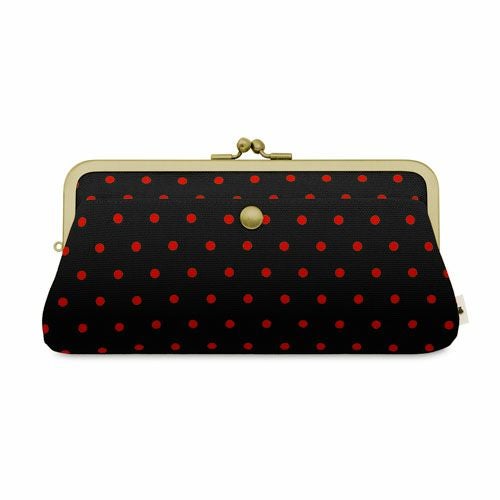 角丸親子がま口長財布【帆布・唐草/水玉】