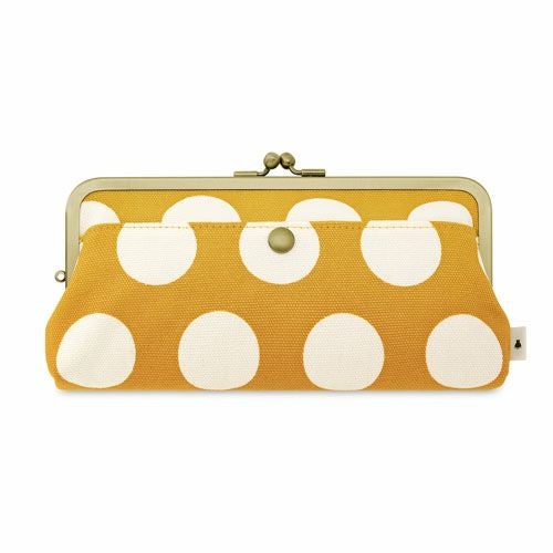 角丸親子がま口長財布【帆布・唐草/水玉】