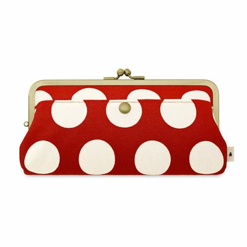 角丸親子がま口長財布【帆布・唐草/水玉】