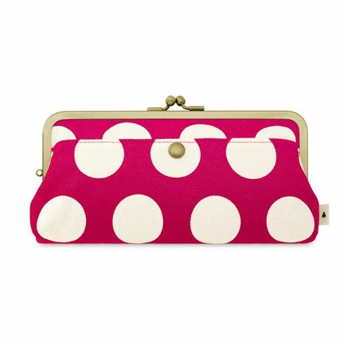 角丸親子がま口長財布【帆布・唐草/水玉】