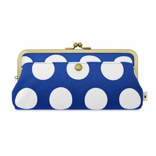 角丸親子がま口長財布【帆布・唐草/水玉】