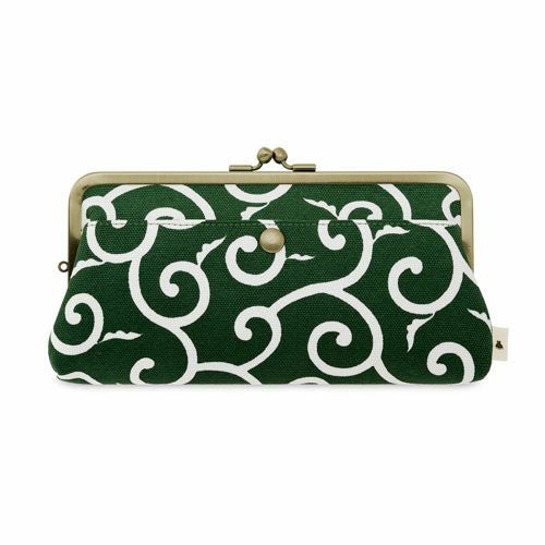 角丸親子がま口長財布【帆布・唐草/水玉】