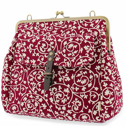 がま口フラップ2WAYリュック【帆布・蛸唐草】