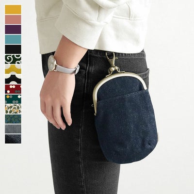 がま口チョークポーチ＋(プラス)【帆布・綿布（アソート）】