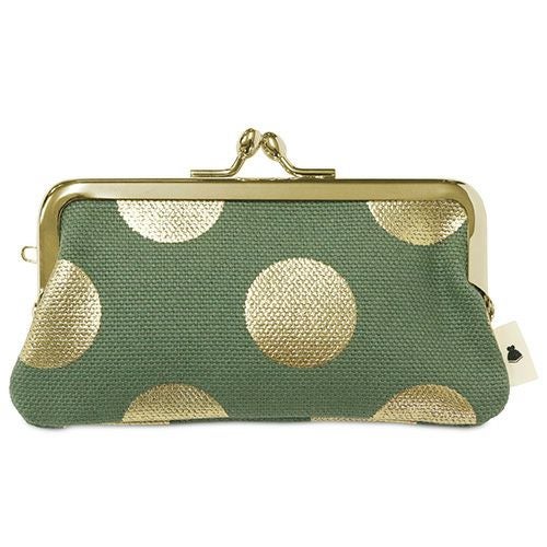 鏡付きがま口リップケース【HAKUドット】