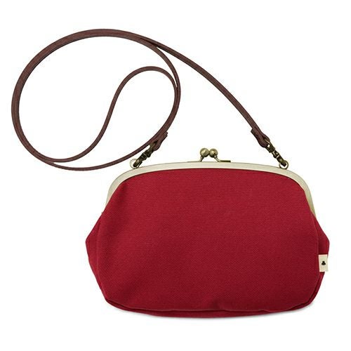 がま口スマホショルダーバッグ【帆布・無地】