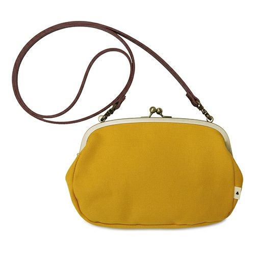 在庫商品】がま口スマホショルダーバッグ【帆布・無地】 [M便 9/10