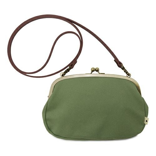 がま口スマホショルダーバッグ【帆布・無地】