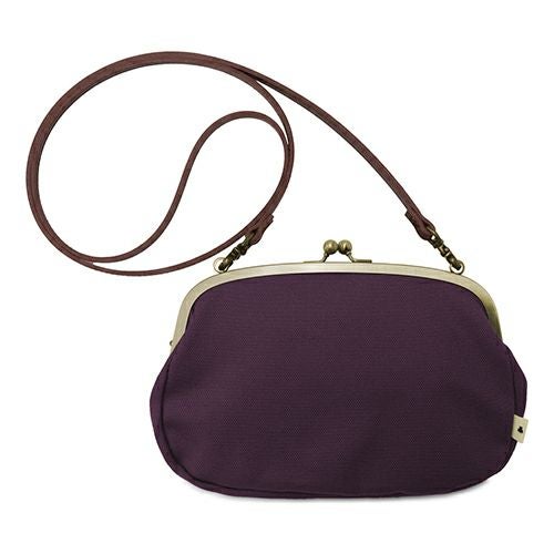 がま口スマホショルダーバッグ【帆布・無地】