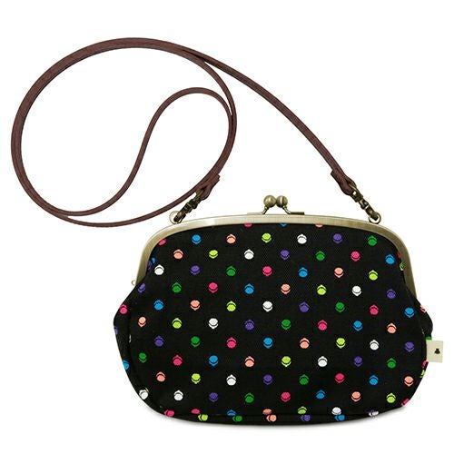 がま口スマホショルダーバッグ【帆布・がまドット柄】 