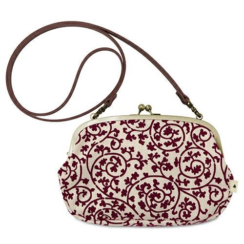 がま口スマホショルダーバッグ【帆布・蛸唐草】 