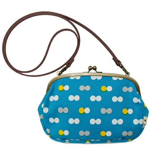 がま口スマホショルダーバッグ【帆布・にこだま柄】 