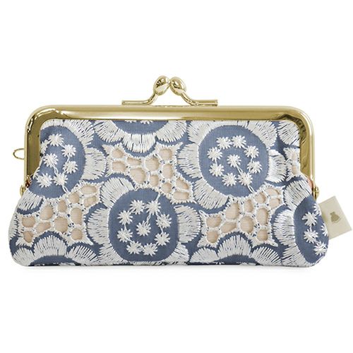 鏡付きがま口リップケース【ポリッシュレース】