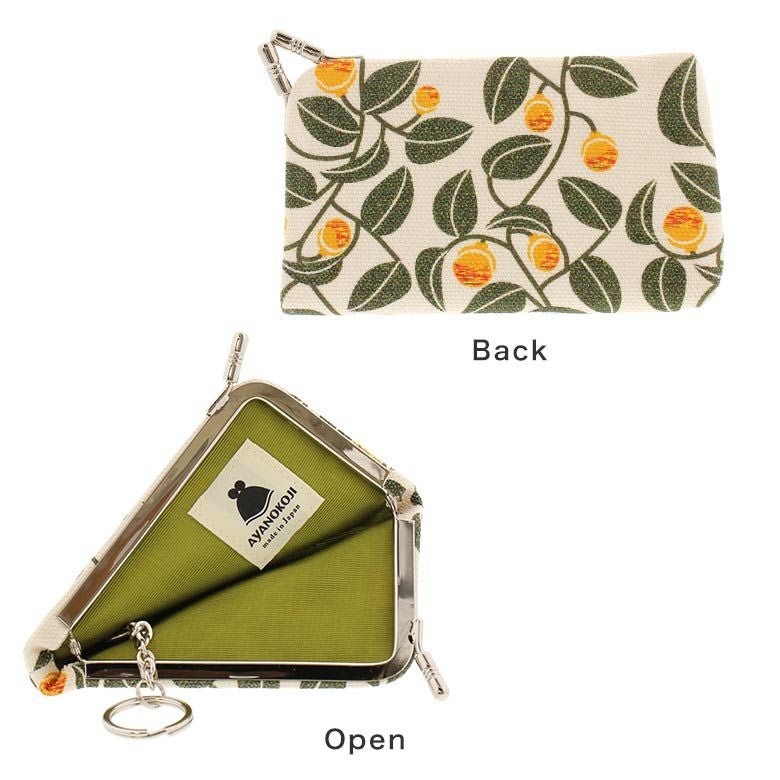 がま口キーケース【帆布・がまの実】ディテール