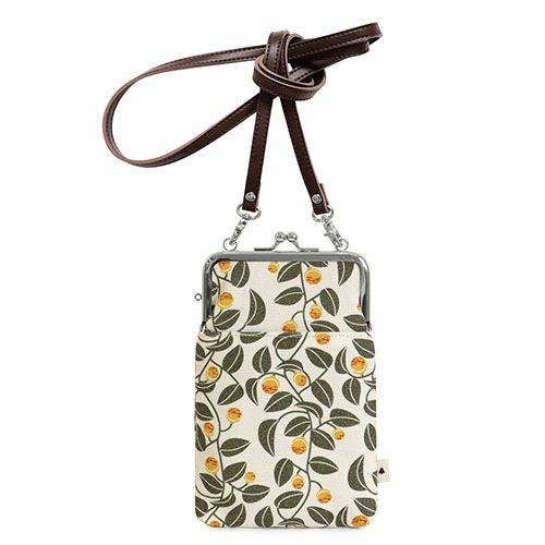 がま口ショルダーケース＋（クッション生地）【帆布・がまの実】