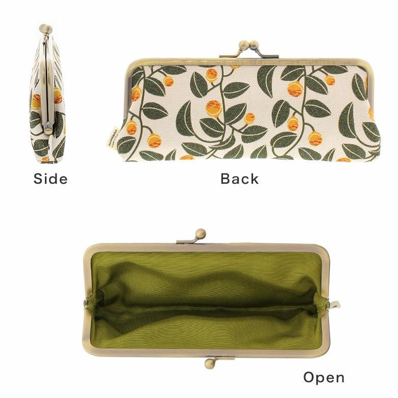 がま口平ペンケース【帆布・がまの実】ディテール