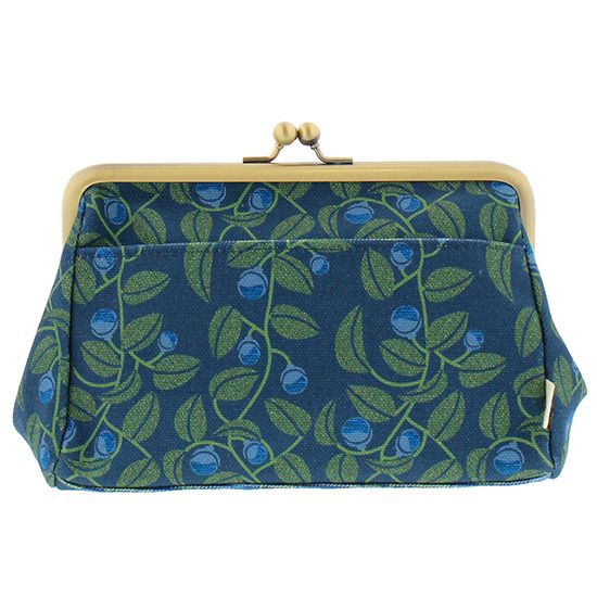 在庫商品】がま口トラベルポーチ【帆布・がまの実】 [M便 9/10