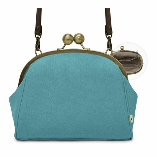 大玉がま口ポシェット【帆布・綿布（アソート）】