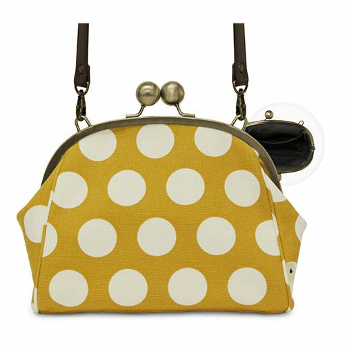 大玉がま口ポシェット【帆布・綿布（アソート）】