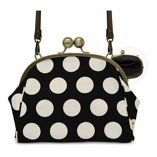 大玉がま口ポシェット【帆布・綿布（アソート）】