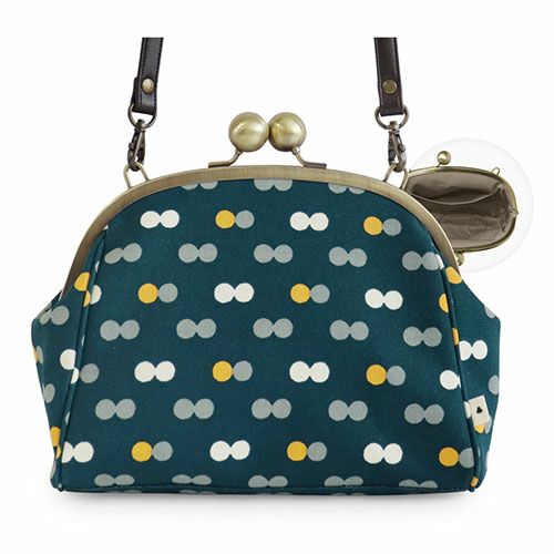 大玉がま口ポシェット【帆布・綿布（アソート）】