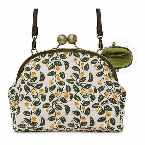 大玉がま口ポシェット【帆布・綿布（アソート）】