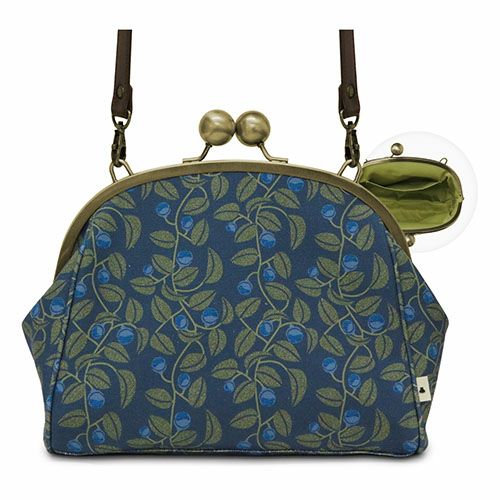 大玉がま口ポシェット【帆布・綿布（アソート）】