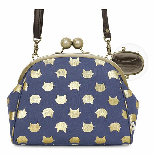 大玉がま口ポシェット【帆布・綿布（アソート）】