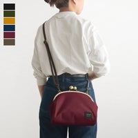 大玉がま口ポシェット【コーデュラ（R）】大きなひねりが付いたショルダーバッグ。